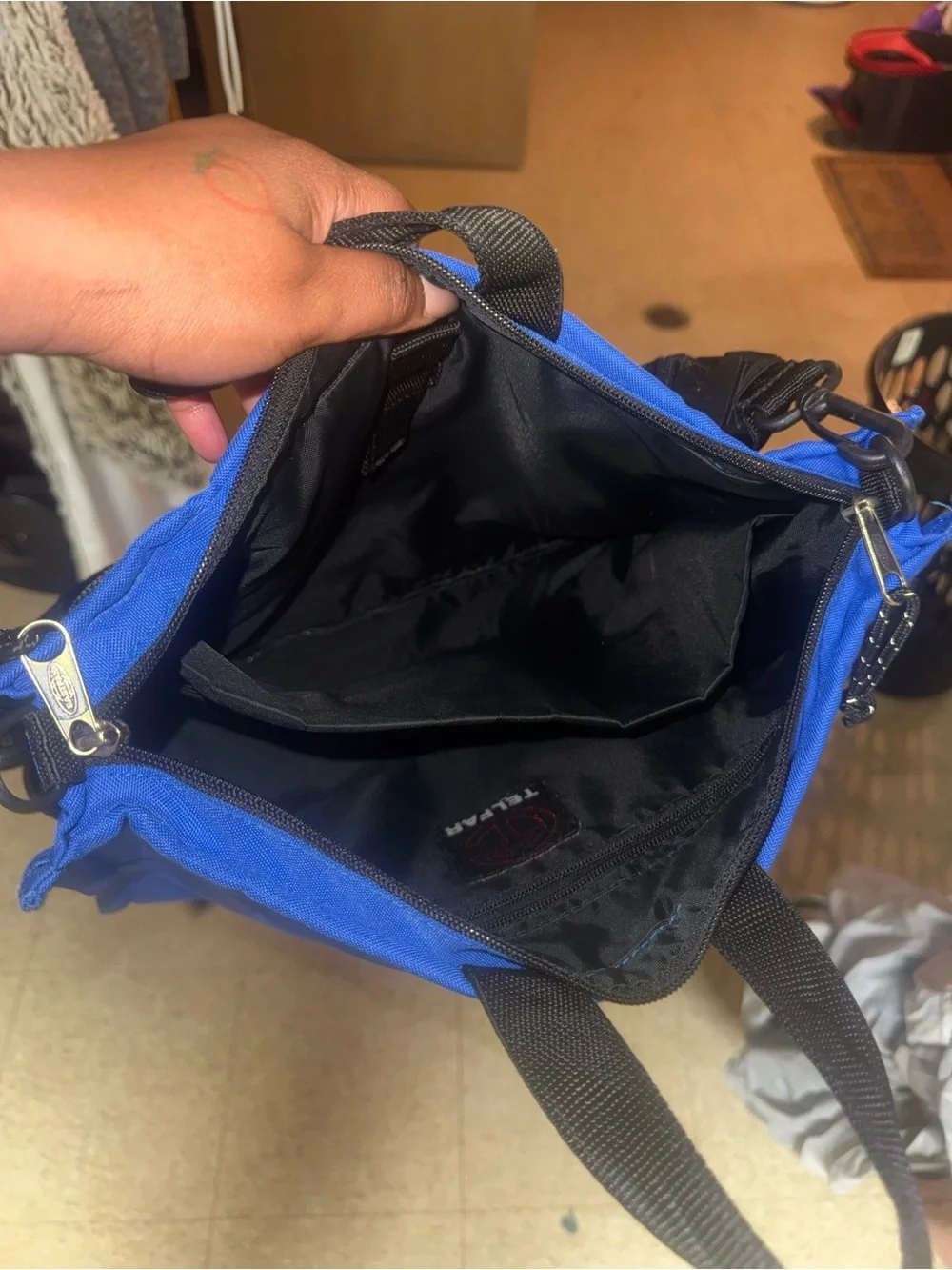 Eastpak Men’s Blue Laptop Tote with Embossed Logo